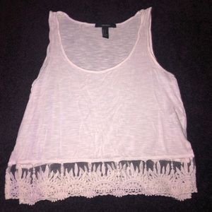 A white flowery tank top